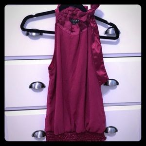 Hot pink halter blouse